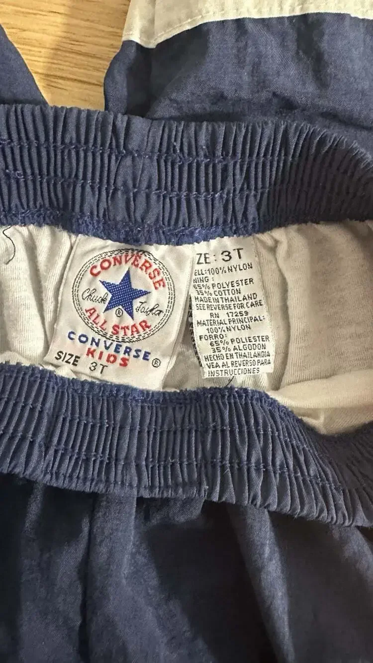Vintage Toddler Converse All Star Track Pants Blue And Red And White Size 3T